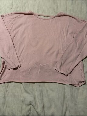 Maurices Light Pink Women's Long Sleeve Boatneck Top